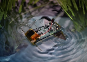 A miniature swimming robot inspired by marine flatworms